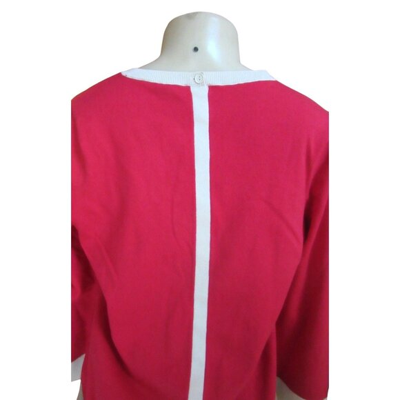 NWT, Talbots Pink Silk Blend 3/4" Sleeves Sweater SZ L - Picture 4 of 6